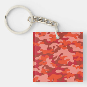 Red Camouflage Key Ring