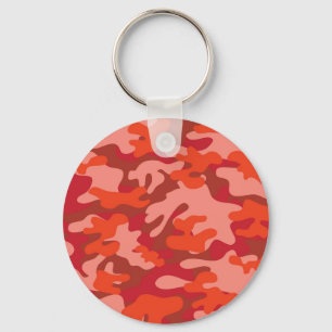 Red Camouflage Key Ring