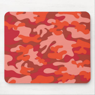 Red Camouflage Mouse Mat