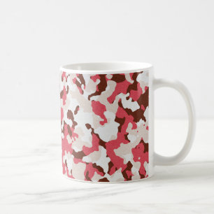 Red camouflage pattern coffee mug