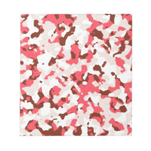 Red camouflage pattern notepad