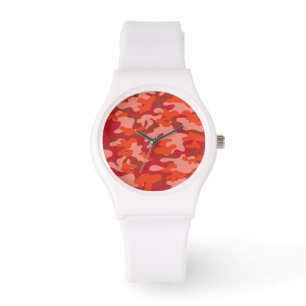 Red Camouflage Watch