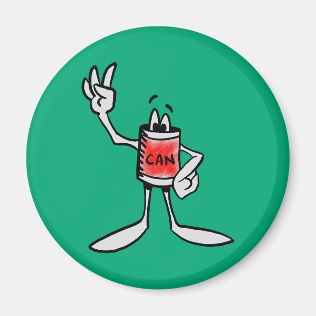 Red Can Creature Kitchen Fridge Magnet (Front)