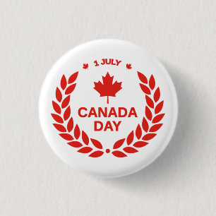 red canadian day maple leaf 1st july pin