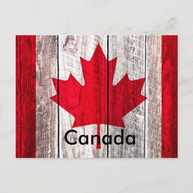 red Canadian maple leaf - canada flag Postcard (Front)