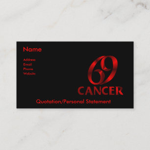 Red Cancer Horoscope Symbol Business Card