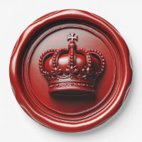 Red Candle Wax Drip Seal Royal Crown Wedding