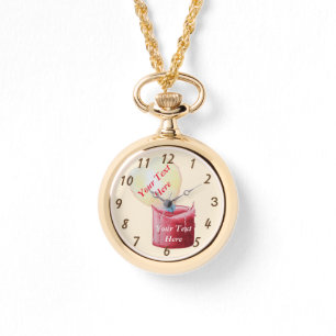 red candle with burning heart shaped flame watch