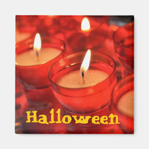 Red candles for Halloween party Magnet
