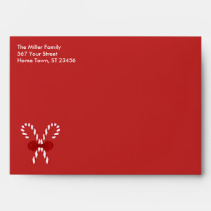 Red Candy Cane Envelope