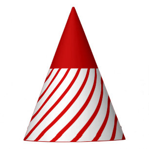 red candy cane party hat