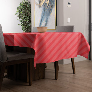 Red Candy Cane Stripe Christmas Table Decor Tablecloth