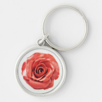 Red Candy Rose Photo Key Ring