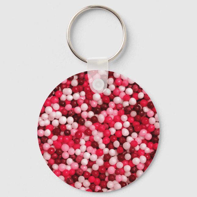 Red Candy Sprinkles Key Ring (Front)
