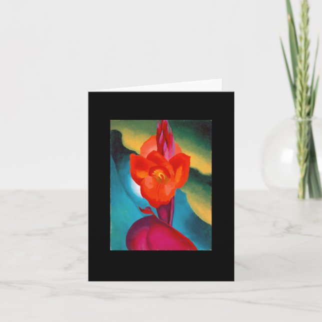 Red Canna, Georgia O'Keeffe, Fine Art Card (Front)