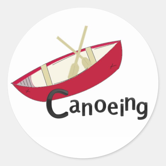 Red Canoe Classic Round Sticker (Front)