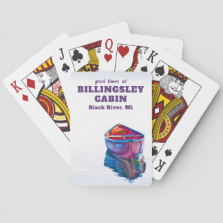 Red Canoe Good Times Playing Cards