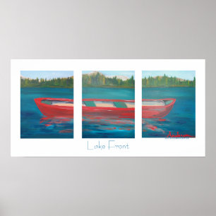 Red Canoe Print