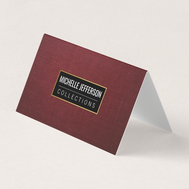 Red Canvas Fabric | Art Collections Business Card (Front)