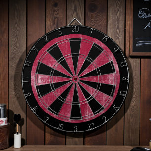 Red Canvas Wood Texture Dartboard