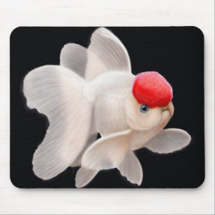 Red Cap Oranda Goldfish Mousepad