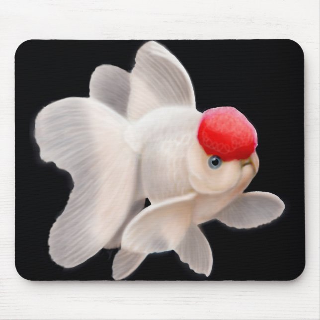 Red Cap Oranda Goldfish Mousepad (Front)