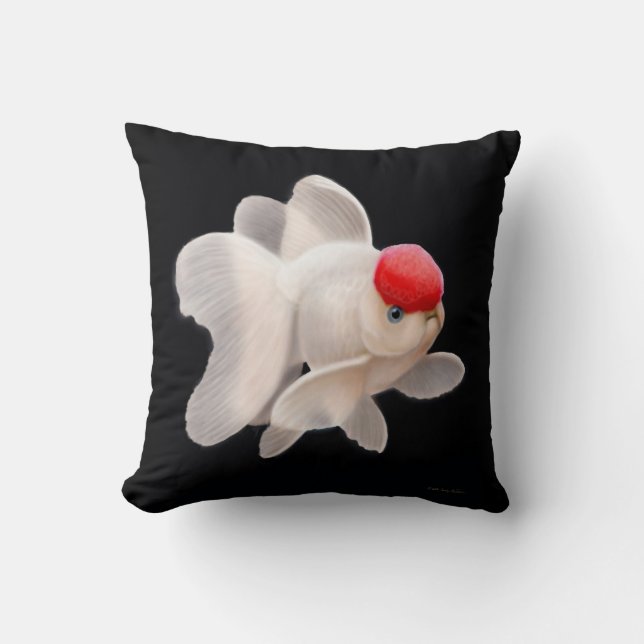 Red Cap Oranda Goldfish Pillow (Front)
