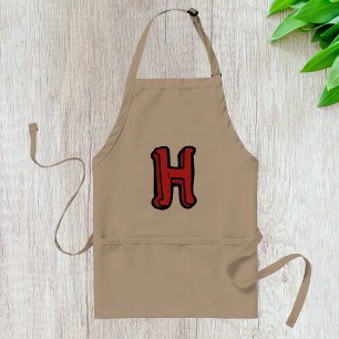Red Capital Letter H Apron