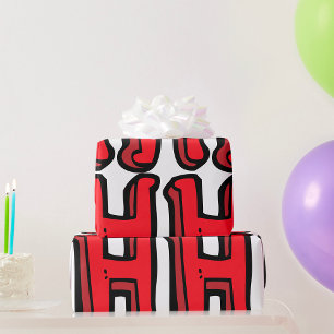 Red Capital Letter H  Wrapping Paper