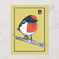 Red-Capped Robin Bird