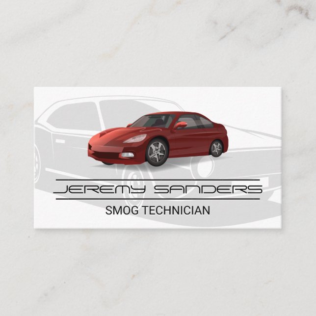 Red Car Business Card (Front)