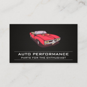 Red Car Carbon Fibre Business Card