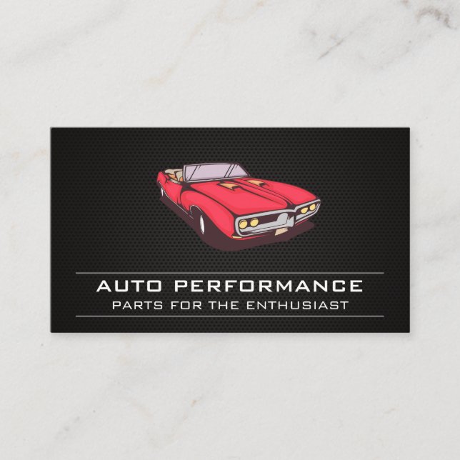 Red Car | Carbon Fibre Business Card (Front)