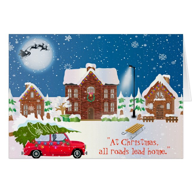Red Car Christmas Tree (Front Horizontal)