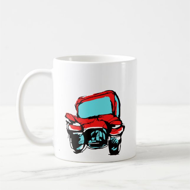 Red Car Coffee Mug (Left)