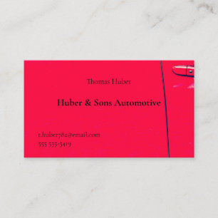 Red car door business card