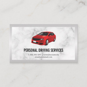 Red Car   Driving Services Business Card