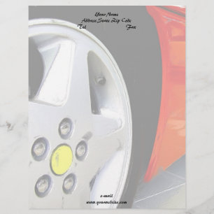 red car letterhead design