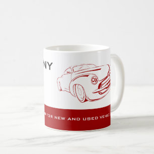 Red Car Logo, Auto Dealership Advertising Coffee Mug