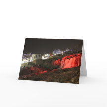 Red card Falls Park Winter Holiday greeting cards