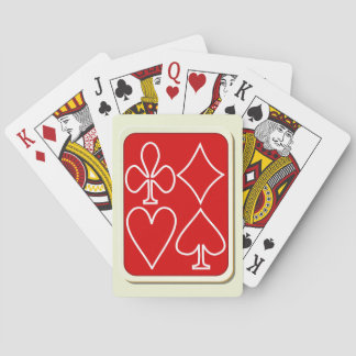 Red Card Suits Poker Cards