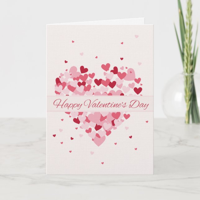 Red card with I Love You Valentines Card (Front)