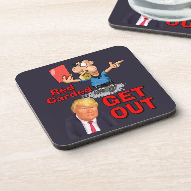 Red Carded Beverage Coaster (Left Side)