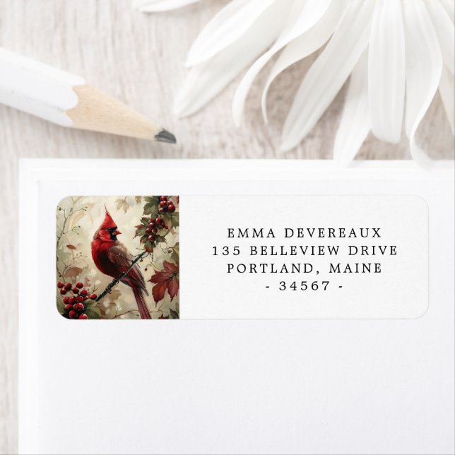 Red Cardinal and Berries (Insitu)