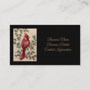 Red Cardinal and pines Business Card