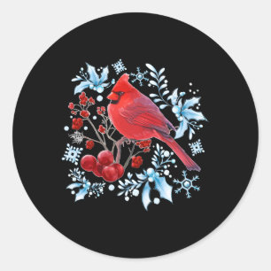 Red Cardinal Bird Birdwatching Bird 2022 Classic Round Sticker