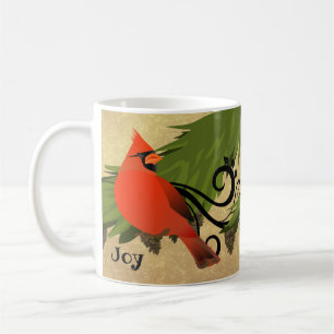 Red Cardinal Bird Holiday Christmas Mug