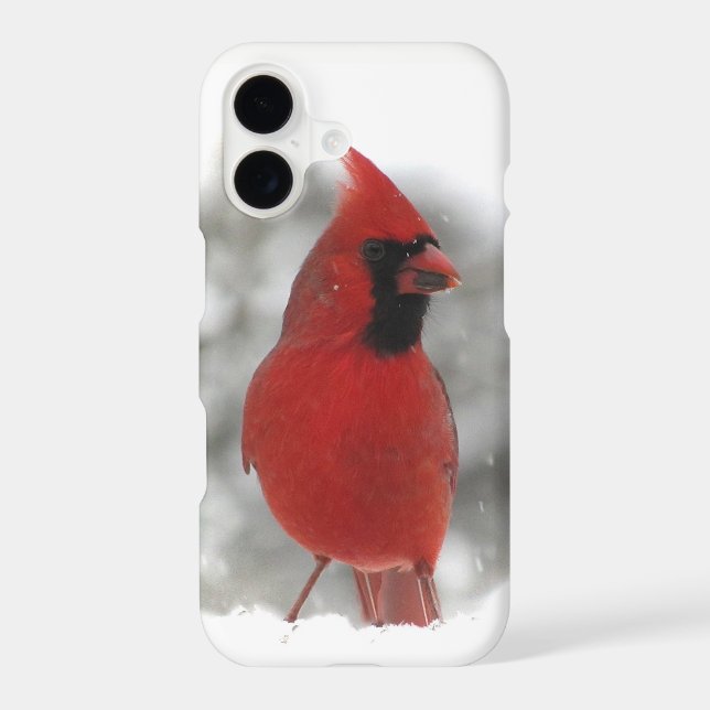 Red Cardinal Bird iPhone X Case (Back)