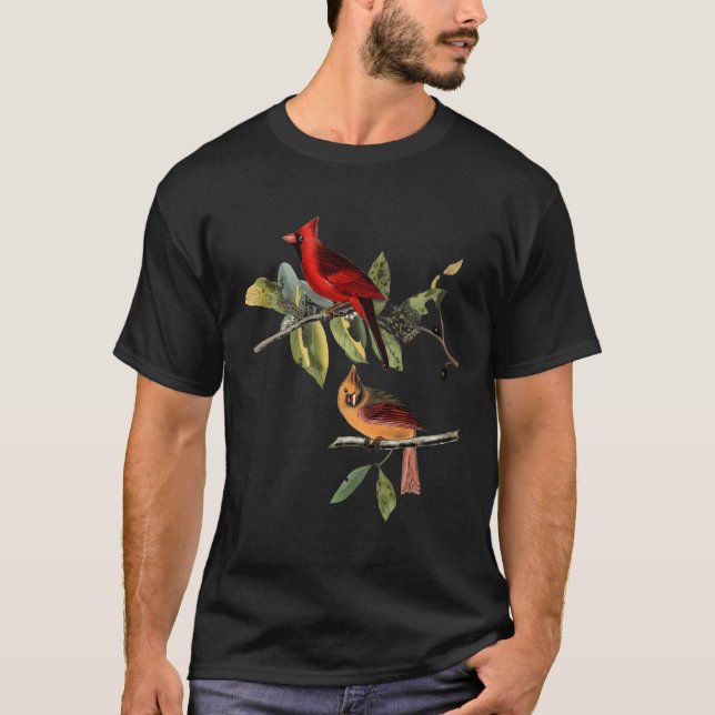 Red Cardinal Bird Male Female Gift For Cardinal Bi T-Shirt (Front)