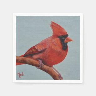 Red Cardinal Bird Painting Napkins